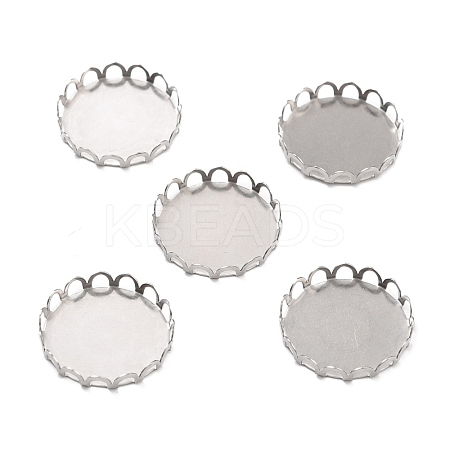 Non-Tarnish 316 Surgical Stainless Steel Cabochon Tray Settings STAS-I187-01I-P-1