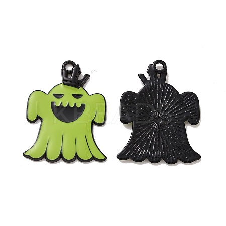Halloween Theme Rack Plating Alloy Enamel Pendants PALLOY-O109-53EB-1