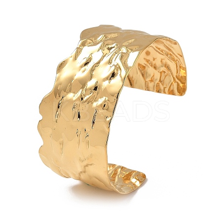Ion Plating(IP) 304 Stainless Steel Cuff Bangles for Women BJEW-Z078-21G-1