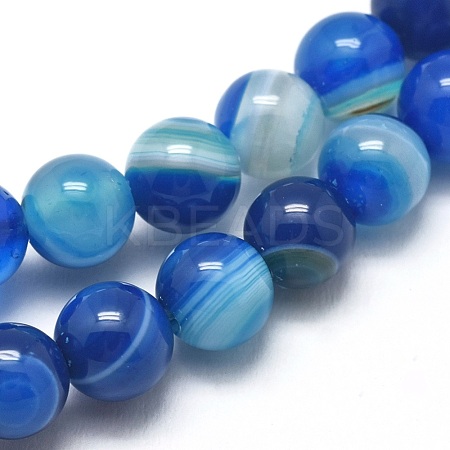 Natural Striped Agate/Banded Agate Beads Strands X-G-I254-03A-05-1