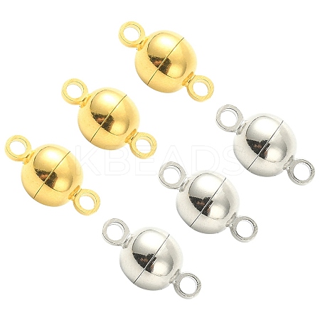 20 Sets 2 Colors Brass Magnetic Clasps KK-CJ0001-84-1