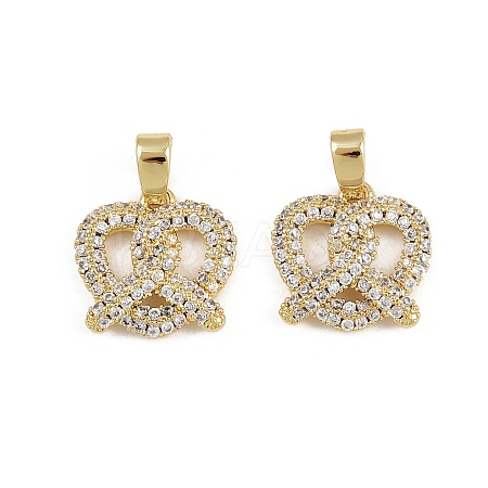 Brass Micro Pave Cubic Zirconia Pendants KK-A269-53G-1
