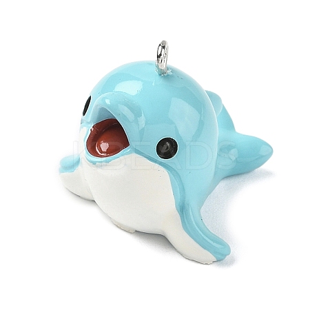 Marine Theme Opaque Resin Pendants LS-RESI-P047-01C-P-1