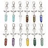 CHGCRAFT 1 Set Double Terminated Natural Gemstone Bullet Pendant Decorations HJEW-CA0001-51-1