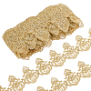 10 Yards Polyester Flower Lace Ribbon OCOR-WH0101-186-1