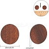 Painted Wood Cabochons WOOD-NB0001-30-2