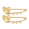 Radiant Heart 304 Stainless Steel Safety Pins Brooch Findings SA-CBA098D-15C-G03-1