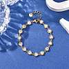 304 Stainless Steel Link Chain Bracelets for Women BJEW-A047-03G-2