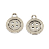 4-Hole Button Tibetan Style Zinc Alloy Charms X-TIBEP-R334-167AS-RS-1
