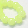 Baking Paint Imitation Jade Glass Round Bead Strands DGLA-Q021-8mm-21-2