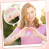 Breast Cancer Pink Awareness Ribbon Alloy Enamel Pendant Decorations HJEW-AB00616-6