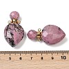 Faceted Natural Rhodonite Pendants G-A225-02G-6