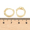 Oval Brass Micro Pave Clear Cubic Zirconia Hoop Earrings EJEW-D348-09G-3
