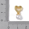 Rack Plating Brass Micro Pave CLear Cubic Zirconia Pendants KK-E110-01G-3