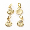 Brass Micro Pave Cubic Zirconia Pendants ZIRC-G155-06G-1