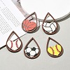 DIY Sports Ball Dangle Earring Making Kits DIY-YW0009-92-2