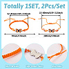 Adjustable Nylon Braided Bead Bracelets BJEW-TA00484-3