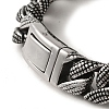 304 Stainless Steel Cuban Link Chain Bracelets for Women Men BJEW-Q341-06B-AS-3