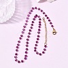 12Pcs 12 Colors 304 Stainless Steel with Glass Faceted Rondelle Bead Handmade Link Chain Birth Stone Necklaces for Women NJEW-G195-01G-2