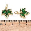 Rack Plating Brass Clear Cubic Zirconia Pendants KK-B078-02G14-02-2