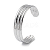 304 Stainless Steel Cuff Bangles for Women BJEW-Z078-15P-1