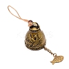 Phoenix Print Zinc Alloy Hanging Wind Chime LS-HJEW-WH0043-02-1