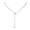 Adjustable 304 Stainless Steel Satellite Chain Lariat Necklaces NJEW-JN06147-3