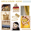 Polyester Fringe Lace Trim Ribbon with Charms Tassel OCOR-WH0078-337A-6