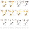 24Pcs 2 Colors 316 Surgical Stainless Steel Clip-on Earring Converters Findings STAS-SC0010-34A-1