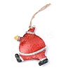 Santa Claus/Father Christmas Iron Ornaments HJEW-G013-17-2