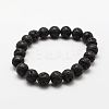 Natural Lava Rock Round Beads Stretch Bracelets BJEW-G550-07-10mm-1