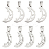 8Pcs 304 Stainless Steel Pendants STAS-UN0030-75-1