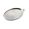 Tarnish Resistant 304 Stainless Steel Pendant Cabochon Settings STAS-K148-03-01-2