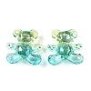 Gradient Color Transparrent Acrylic European Beads OACR-P024-01-03-1