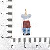 304 Stainless Steel Enamel Pendants STAS-F358-01G-14-3