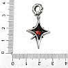 Star 316 Surgical Stainless Steel Cubic Zirconia Pendant Decoration STAS-Z165-16AS-B03-3
