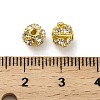 6mm Brass Crystal Rhinestone Beads KK-S519-01A-02G-3