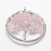 Tree of Life Natural & Synthetic Mixed Stone Bead Brass Wire Wrapped Big Pendants KK-L136-03-NR-2