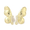 Brass Micro Pave Cubic Zirconia Studs Earring Findings KK-K371-16G-1