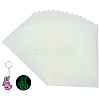 Luminous Glow in the Dark Rectangle Plastic Heat Shrink Sheets Film DIY-WH0591-254B-1