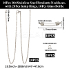 10Pcs 304 Stainless Steel Pendants Necklaces NJEW-SC0001-42-2