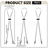 24Pcs Plastic Hat Flexible Removable Chin Cord FIND-FG0004-90-2