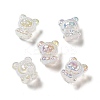 UV Plating Rainbow Iridescent Acrylic Beads LS-PACR-M002-01F-1