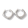 Rhombus Brass Hoop Earrings for Women EJEW-U008-07P-1
