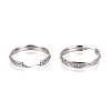 304 Stainless Steel Geometric Hoop Earrings for Women STAS-D171-33C-P-3