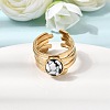 304 Stainless Steel Open Cuff Rings for Women RJEW-K258-17A-G-1