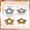 220Pcs 2 Colors Tibetan Style Alloy Bead Caps FIND-LP0001-84-2