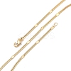 2.5mm Rack Plating Brass Herringbone Chain Necklaces for Women Men MAK-L044-19G-4