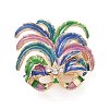Mardi Gras Feather Mask Enamel Pins JEWB-E041-13G-1