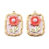 304 Stainless Steel Enamel Pendants STAS-Z145-11G-04-1